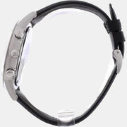Emporio Armani Giovanni Chronograph Black Dial Black Leather Strap Watch For Men - AR11431
