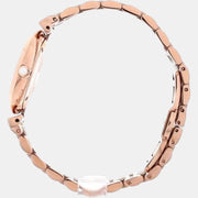 Emporio Armani Gianni T-Bar Crystals Silver Dial Rose Gold Steel Strap Watch For Women - AR11446