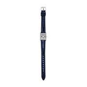 Emporio Armani Genni White Dial Blue Leather Strap Watch for Women - AR11718