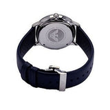 Emporio Armani Analog Quartz Blue Dial Blue Leather Strap Watch For Men - AR1647