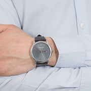 Emporio Armani Luigi Quartz Gray Dial Brown Leather Strap Watch For Men - AR1996