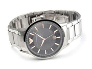Emporio Armani Renato Quartz Grey Dial Silver Steel Strap Watch For Men - AR2514