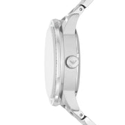 Emporio Armani Meccanico Automatic Green Dial Silver Steel Strap Watch For Men - AR60053