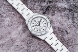 Chanel J12 Quartz White Dial White Steel Strap Watch for Women - J12 H5698