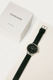 Calvin Klein Evan Black Dial Black Leather Strap Watch for Men - K7B211CZ