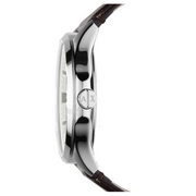 Armani Exchange Whitman Silver Dial Brown Leather Strap Watch For Men - AX2100