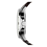 Armani Exchange Whitman Silver Dial Brown Leather Strap Watch For Men - AX2100
