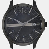 Armani Exchange Hampton Chronograph Black Dial Black Steel Strap Watch For Men - AX2104