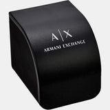 Armani Exchange Hampton Chronograph Black Dial Black Steel Strap Watch For Men - AX2164