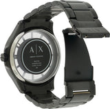 Armani Exchange Hampton Chronograph Black Dial Black Steel Strap Watch For Men - AX2192