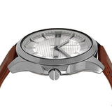 Armani Exchange Hampton Chronograph Grey Dial Brown Leather Strap Watch For Men - AX2414