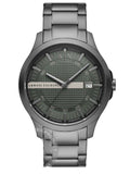 Armani Exchange Hampton Chronograph Grey Dial Grey Steel Strap Watch For Men - AX2135