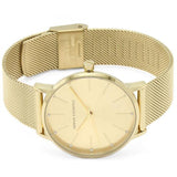 Armani Exchange Lola Analog Gold Dial Gold Mesh Strap Watch For Women - AX5536