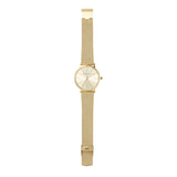 Armani Exchange Lola Analog Gold Dial Gold Mesh Strap Watch For Women - AX5536