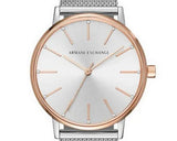 Armani Exchange Lola Analog White Dial Silver Mesh Strap Watch For Women - AX5537