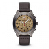 Emporio Armani Delta Chronograph Brown Dial Brown Leather Strap Dial Watch For Men - AR6055