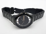 Armani Exchange Hampton Chronograph Black Dial Black Steel Strap Watch For Men - AX2189