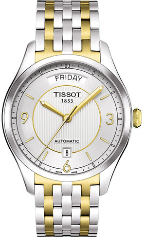 Tissot T Classic T One Automatic Silver Dial Two Tone Steel Strap Watch For Men - T038.430.22.037.00