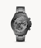 Fossil Bannon Multifunction Chronograph Grey Dial Gray Steel Strap Watch for Men - BQ2491