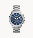 Fossil Bannon Multifunction Blue Dial Silver Steel Strap Watch for Men - BQ2503