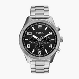 Fossil Brox Multifunction Black Dial Silver Steel Strap Watch for Women - BQ2797