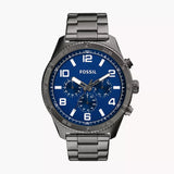 Fossil Brox Multifunction Blue Dial Grey Steel Strap Watch for Men - BQ2798