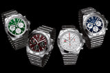 Breitling Chronomat B01 42 Six Nations Ireland Green Dial Silver Steel Strap Watch for Men - AB0134A91L1A1