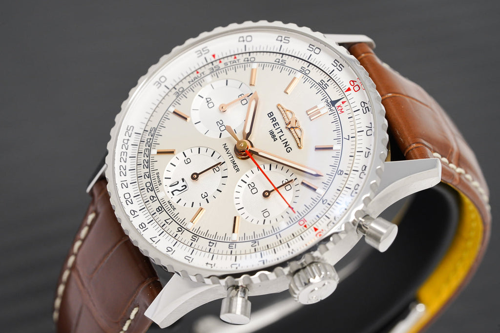 Breitling navitimer white discount dial