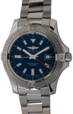 Breitling Avenger Automatic GMT 45 Blue Dial Silver Steel Strap Watch for Men - A32395101C1A1