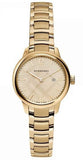 Burberry The Classic Champagne Gold Dial Gold Steel Strap Watch for Women - BU10109
