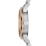 Burberry The City White Dial Two Tone Steel Strap Watch for Women - BU9105