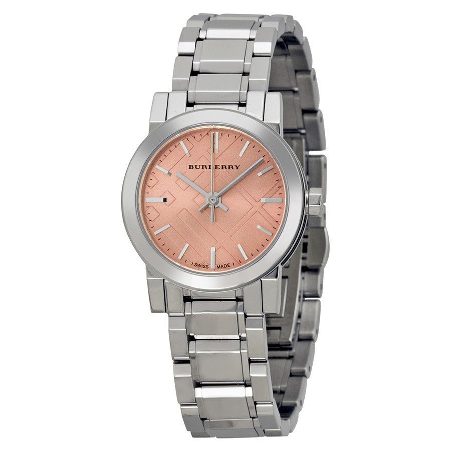 【不動品】BURBERRY レディース腕時計 BU9231 クォーツ #hm Burberry The City Diamonds Pink Dial Silver Steel Strap Watch for