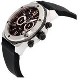 Bulova Marine Star Chronograph Black Dial Black Rubber Strap Watch for Men - 98B127