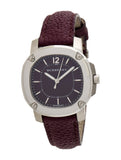 Burberry Brit The Britain Maroon Dial Maroon Leather Strap Watch for Women - BBY1714