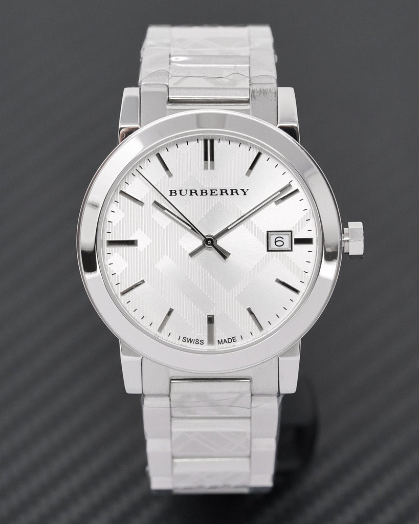 Burberry The City Silver Dial Silver Steel Strap Watch for Men