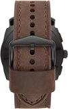 Fossil Bronson Automatic Skeleton Black Dial Brown Leather Strap Watch for Men - ME3219