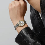 Gucci G Timeless Quartz Silver Dial Two Tone Steel Strap Watch for Women - YA1265063