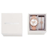 Michael Kors Melissa Quartz Silver Dial Rose Gold Steel Strap Watch for Women - MK1052