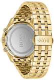 Hugo Boss Associate Chronograph Blue Dial Gold Steel Strap Watch for Men - 1513841