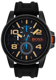 Hugo Boss Orange Detroit Analog Black Dial Black Silicone Strap Watch For Men - 1550011