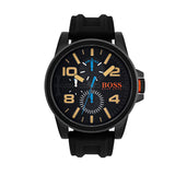 Hugo Boss Orange Detroit Analog Black Dial Black Silicone Strap Watch For Men - 1550011