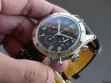 Breitling Avi Ref. 765 1953 Re-Edition Black Dial Black Leather Strap Watch for Men - AB0920131B1X1