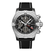 Breitling Avenger B01 Chronograph GMT Black Dial Black Nylon Strap Watch for Men - A24315101B1X1