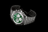 Breitling Chronomat B01 42 Six Nations Ireland Green Dial Silver Steel Strap Watch for Men - AB0134A91L1A1