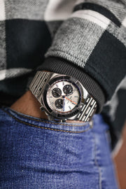 Breitling Chronomat B01 42mm Silver Dial Silver Steel Strap Watch for Men - AB0134101G1A1