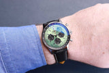 Breitling Navitimer B01 Chronograph 43 Green Dial Black Leather Strap Watch for Men - AB0138241L1P1