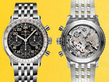 Breitling Navitimer B02 Chronograph 41 Cosmute Black Dial Silver Steel Strap Watch for Men - PB02301A1B1A1