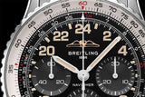 Breitling Navitimer B02 Chronograph 41 Cosmute Black Dial Silver Steel Strap Watch for Men - PB02301A1B1A1