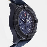 Breitling Super Avenger Chronograph 48 Night Mission Blue Dial Blue Leather Strap Watch for Men - V13375101C1X2