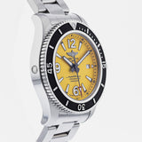 Breitling Superocean II Automatic 44mm Yellow Dial Silver Steel Strap Watch for Men - A17367021I1A1